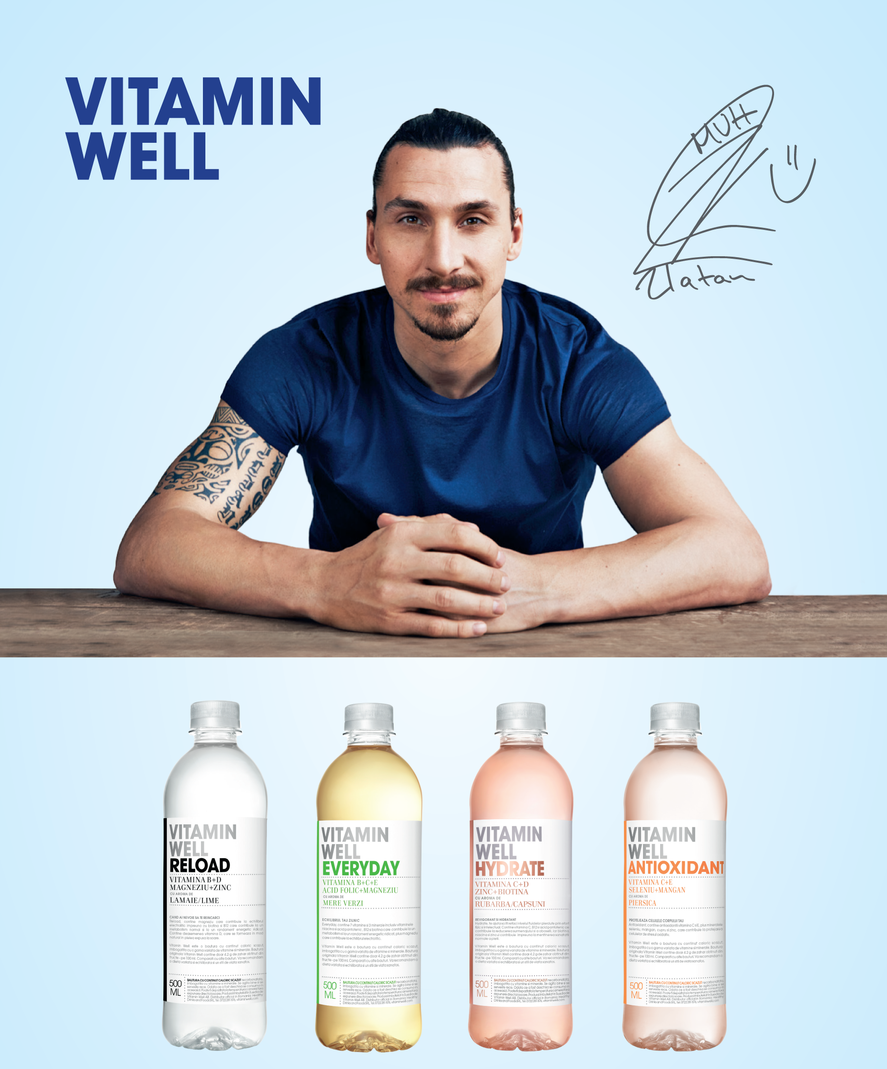 Refresh your life alături de Vitamin Well și Zlatan Ibrahimovic