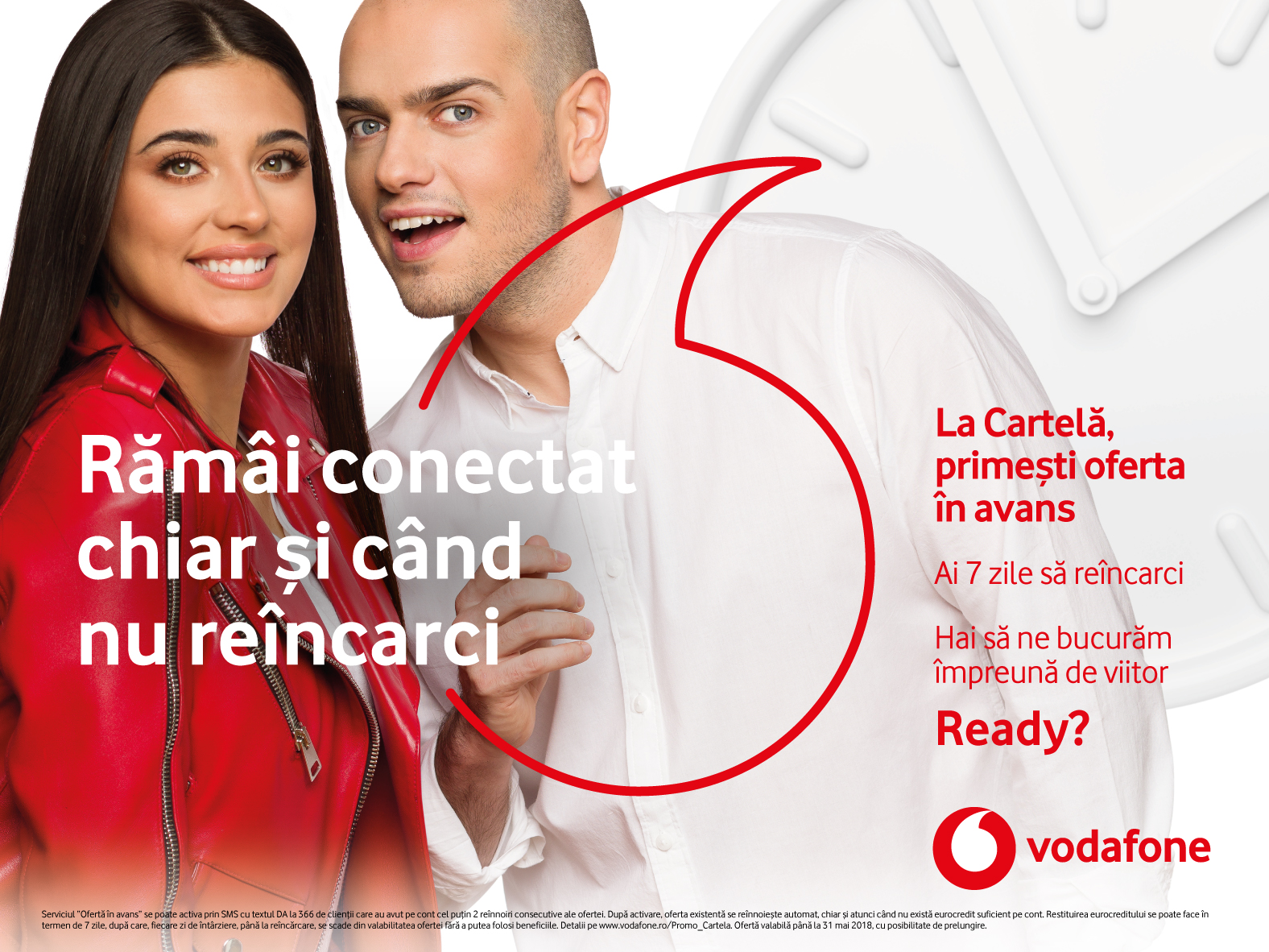 Utilizatorii Cartelei Vodafone pot ramane conectati chiar daca nu au credit suficient pe cont, prin noul serviciu gratuit Oferta in avans