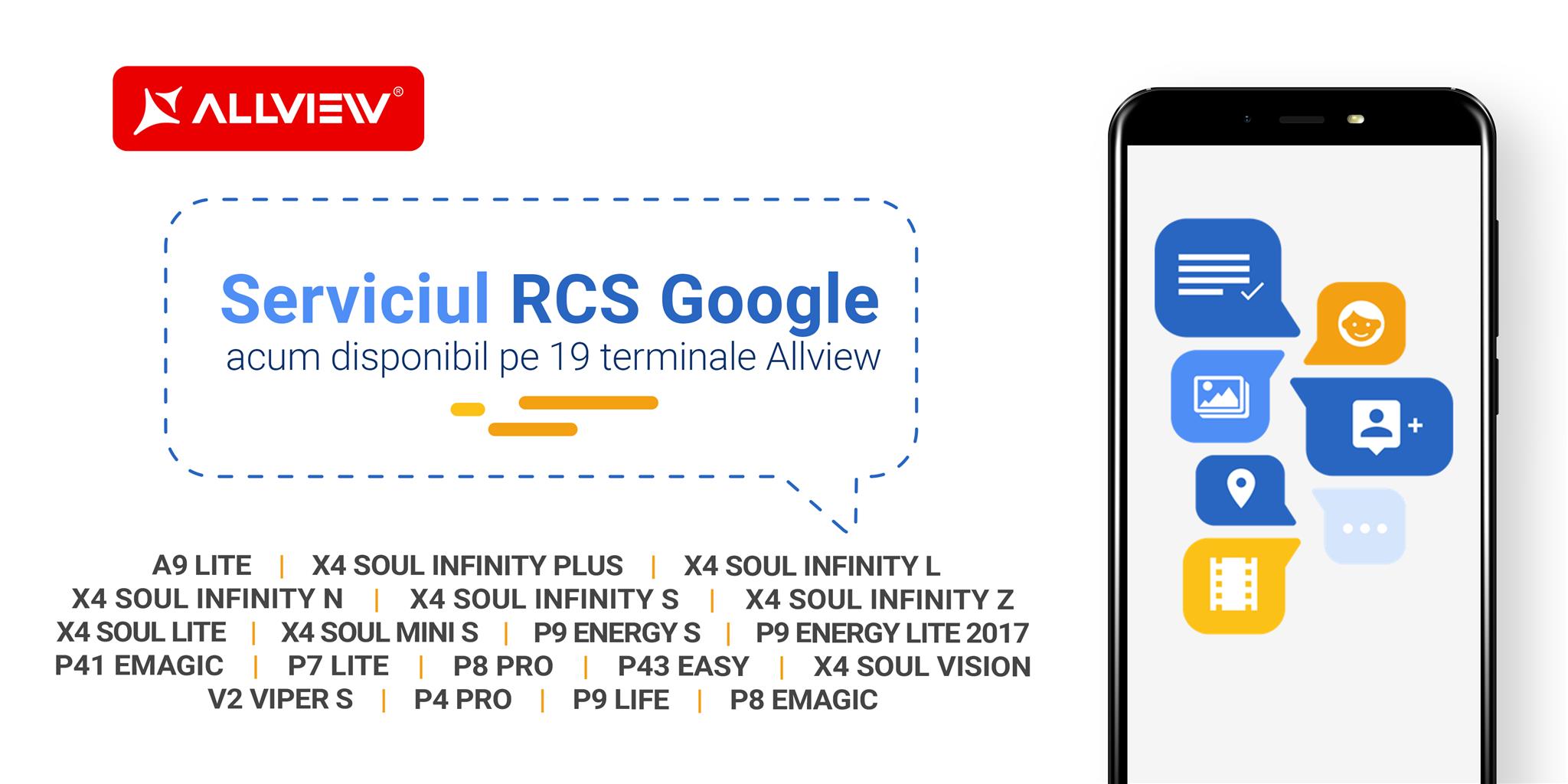 Allview introduce serviciul de mesagerie RCS Google™ pe 19 terminale, funcțional în rețelele Orange și Vodafone