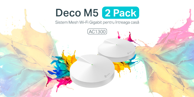 TP-Link lansează Deco M5 2 pack – sistem Wi-Fi Gigabit accesibil, ideal pentru conexiuni rapide și stabile